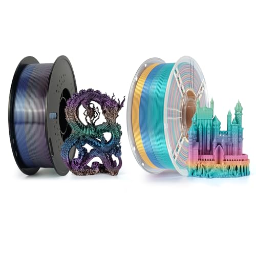 Kingroon 2PCS Rainbow Silk PLA Filament