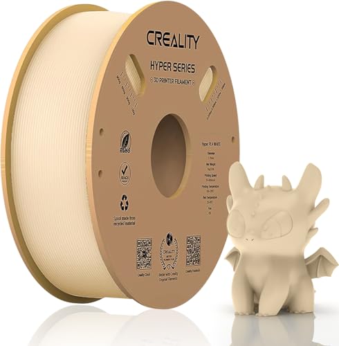 Official Creality Hyper PLA Filament 1.75mm, High Speed PLA 30-600mm/s 3D Printer Filament, Dimensional Accuracy +/-0.02mm, Fit Most FDM 3D Printers，1KG(2.2lbs) Spool Skin