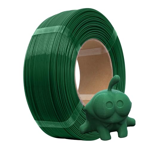 eSUN PLA+ Refilament 1.75mm, 3D Printer Refill PLA Plus, Dimensional Accuracy +/- 0.03mm, 1KG Spoolless 3D Printing Filament for 3D Printers, Pine Green
