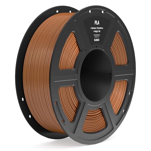 ELEGOO PLA Filament 1.75mm Brown 1KG, 3D Printer Filament Dimensional Accuracy +/- 0.02mm, 1kg Spool(2.2lbs) Fit Most FDM 3D Printers
