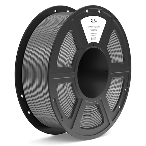 ELEGOO PLA+ Filament 1.75mm Space Gray 1KG, Tough PLA Plus 3D Printer Filament Dimensional Accuracy +/- 0.02mm, 1kg Spool(2.2lbs) for Most FDM 3D Printers