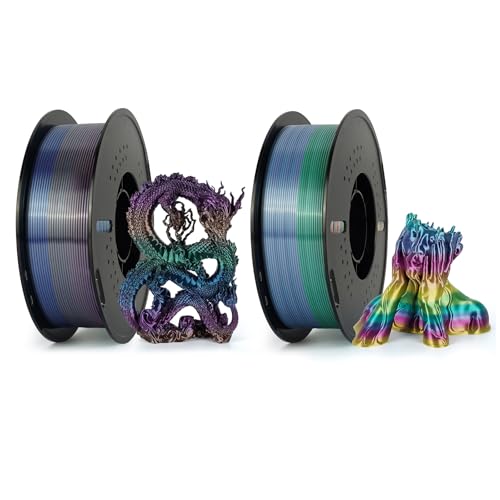 Kingroon 2PCS Rainbow Silk PLA Filament