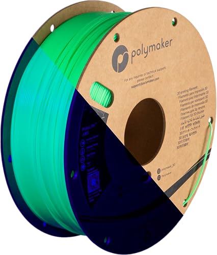 Polymaker ABS Filament 1.75mm Neon Green, 1kg ABS 3D Printing Filament, PolyLite ABS 3D Printer Filament, Heat Resistant, Strong & Durable, Dimensional Accuracy +/- 0.03mm