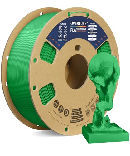 OVERTURE PLA Plus (PLA+) Filament 1.75mm PLA Professional Toughness Enhanced PLA Roll, 1kg Spool (2.2lbs), Dimensional Accuracy +/- 0.05mm (Green)