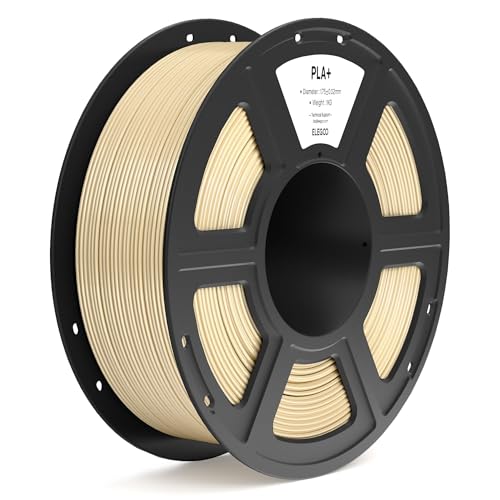 ELEGOO PLA+ Filament 1.75mm Beige 1KG, High Toughness PLA Plus 3D Printer Filament Dimensional Accuracy +/- 0.02mm, 1kg Spool(2.2lbs) for Most FDM 3D Printers
