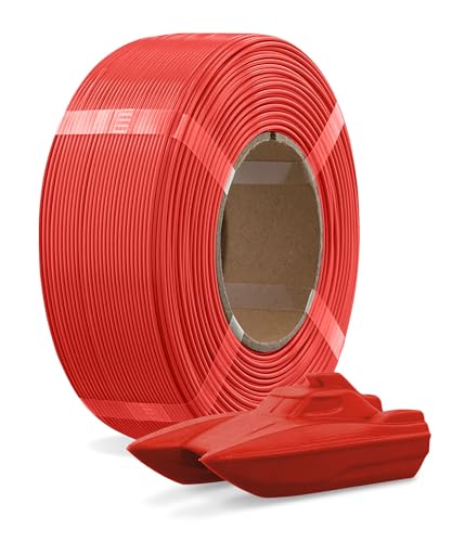 OVERTURE Refill PETG 1.75mm Spoolless 3D Printer Filament, 1kg (2.2lb) Refilament for Bambu Lab Reusable Spool, Accuracy +/- 0.02 mm, Fit Most FDM 3D Printers(Red)