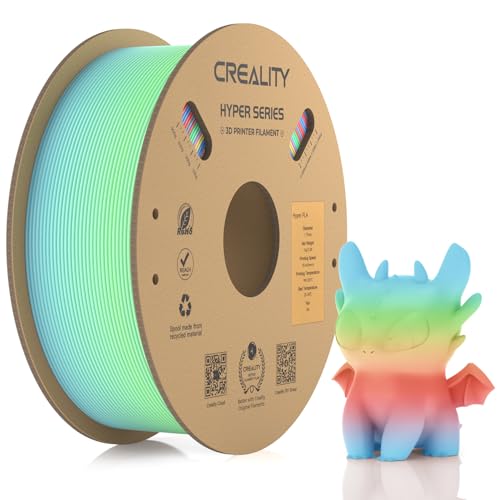 Official Creality Hyper PLA Filament Rainbow 1.75mm, High Speed PLA 30-600mm/s 3D Printer Filament PLA, Dimensional Accuracy +/-0.02mm, Fit Most FDM 3D Printers，1KG(2.2lbs) Spool WildBlossom Long