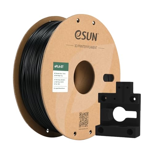 eSUN Super Tough PLA Filament 1.75mm, 3D Printer Filament PLA-ST, Dimensional Accuracy +/- 0.05mm, 1KG Spool (2.2 LBS) 3D Printing Filament for 3D Printers, Black