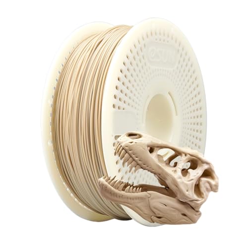 eSUN PLA+ Refilament 1.75mm and Upgarded eSpool+ Set, Reusable and Removable Filament Spool Replacement with 3D Printer Refill PLA Plus, 1KG Spoolless 3D Printing Filament, Bone White