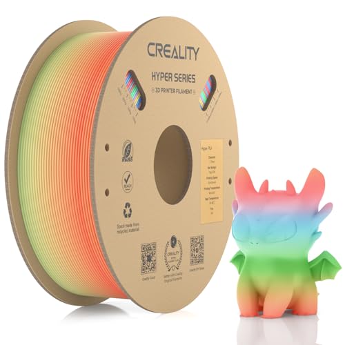 Official Creality Hyper PLA Filament Rainbow 1.75mm, High Speed PLA 30-600mm/s 3D Printer Filament PLA, Dimensional Accuracy +/-0.02mm, Fit Most FDM 3D Printers，1KG(2.2lbs) Spool WildBlossom Short