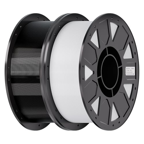 Creality Ender PETG 3D Printer Filament 1.75mm 2KG (4.4bs), High Precision, Strong Toughness, Odorless, Better Flow, Moistureproof 3D Printing Ender PETG Filament, Black & White