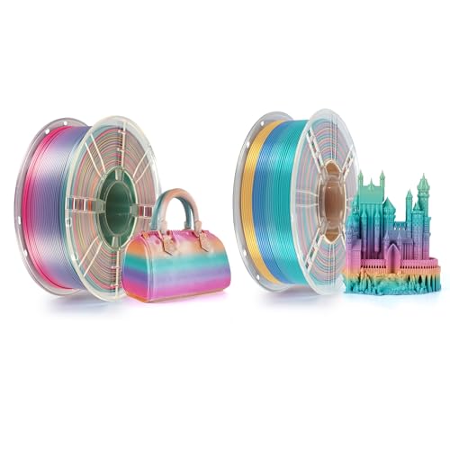 Kingroon 2PCS Rainbow Silk PLA Candy+Rainbow PLA
