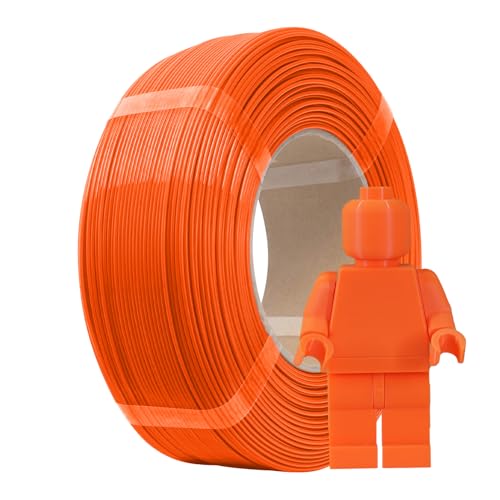 eSUN PLA+ Refilament 1.75mm, 3D Printer Refill PLA Plus, Dimensional Accuracy +/- 0.03mm, 1KG Spoolless 3D Printing Filament for 3D Printers, Orange