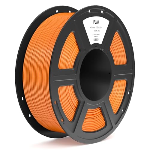 ELEGOO PLA+ Filament 1.75mm Orange 1KG, High Toughness PLA Plus 3D Printer Filament Dimensional Accuracy +/- 0.02mm, 1kg Spool(2.2lbs) for Most FDM 3D Printers