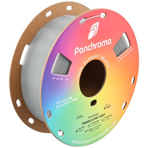 Polymaker Panchroma Translucent PLA Filament, Translucent Grey 1.75mm 3D Printing Filament, 3D Printer PLA Filament, Fit Most FDM 3D Printers, 1kg Spool (2.2lbs)