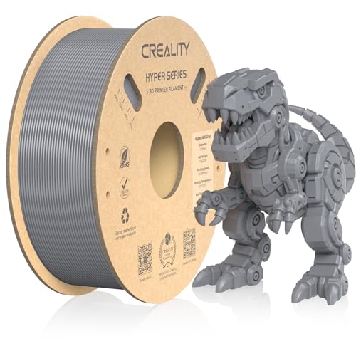 Creality Hyper ABS Filament for K1/K1 Max/K2/K2 Plus-Christmas Gifts, Official 3D Printer Filament 1.75mm for High-Speed Printing Convenient Open Printing ABS Filament, 1kg(2.2lbs) Spool(Gray)