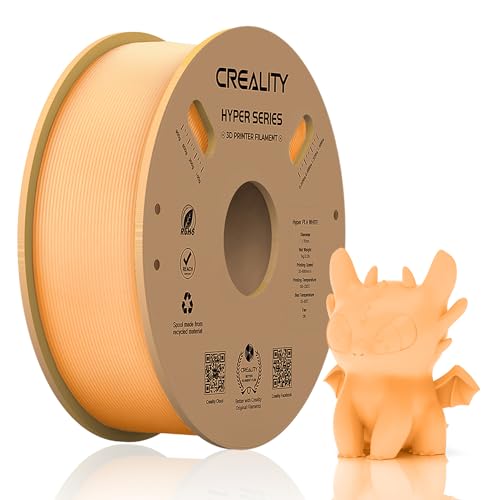 Official Creality Hyper PLA Filament 1.75mm, High Speed PLA 30-600mm/s 3D Printer Filament, Dimensional Accuracy +/-0.02mm, Fit Most FDM 3D Printers, 1KG(2.2lbs) Spool Peach Fuzz