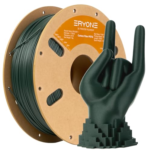 ERYONE Carbon Fiber PETG Filament 1.75mm +/- 0.03mm, 3D Printing Filament PETG CF, 1kg(2.2LBS)/Spool, Olive Gree