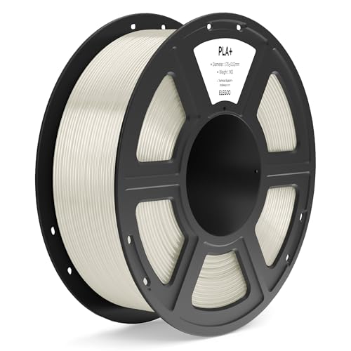 ELEGOO PLA+ Filament 1.75mm Clear 1KG, High Toughness PLA Plus 3D Printer Filament Dimensional Accuracy +/- 0.02mm, 1kg Spool(2.2lbs) for Most FDM 3D Printers