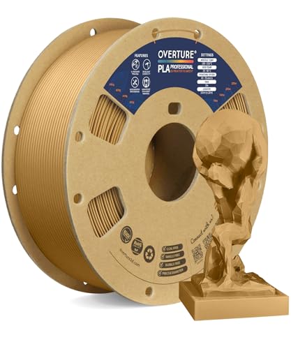 OVERTURE PLA+ 1.75mm Tough PLA - 1kg (Brown), +/- 0.02mm Accuracy