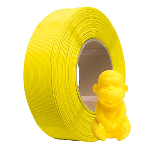 eSUN PLA+ Refilament 1.75mm, 3D Printer Refill PLA Plus, Dimensional Accuracy +/- 0.03mm, 1KG Spoolless 3D Printing Filament for 3D Printers, Yellow
