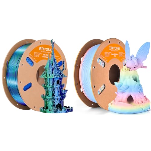 1KG Blue Green Silk Dual Color and 1KG Macaron Matte Rainbow PLA 1.75mm