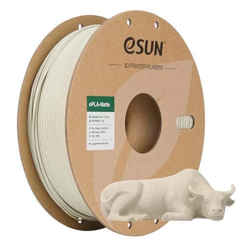 eSUN Matte PLA Filament 1.75mm, Matte 3D Printer PLA Filament, 1KG Spool 3D Printing Filament for 3D Printers, Paper Reel, Light Khaki