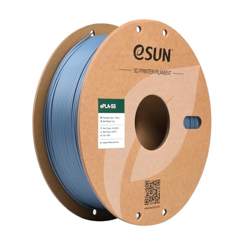 eSUN PLA Basic Filament 1.75mm, 3D Printer Filament High Speed PLA for Fast Printing, 1KG Spool (2.2 LBS) 3D Printing Filament for High Speed 3D Printers, Light Grey