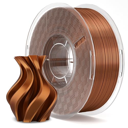 ELEGOO Silk PLA Filament 1.75mm Copper 1KG, 3D Printer Filament Dimensional Accuracy +/- 0.02mm, 1kg Spool(2.2lbs) Fits for Most FDM 3D Printers