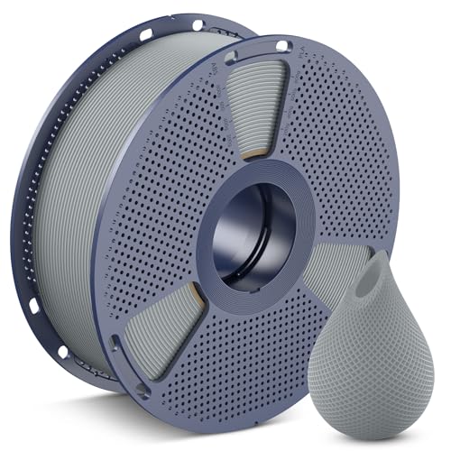 SUNLU 3D Printer Filament PETG Filament 1.75mm, Less Stringing Good Layer Adhesion High Toughness, PETG Filament 1.75 ±0.02mm, 1kg Spool(2.2lbs),1kg,Grey