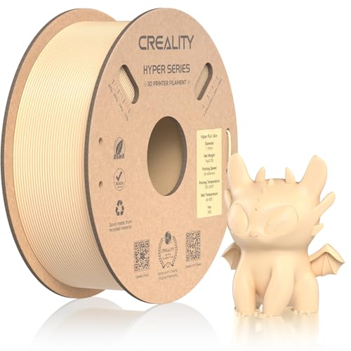 Official Creality Hyper PLA Filament 1.75mm, High Speed PLA 30-600mm/s Rapid 3D Printer Filament, Dimensional Accuracy +/-0.02mm, Fit Most FDM 3D Printers,1KG(2.2lbs) Spool Skin