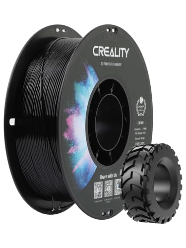 Creality TPU Filament 1.75, 95A 3D Printing Filament, High Hardness & Resilience, Soft Adhesive Material, Elastic, 1kg(2.2lbs) Flexible Filament 1.75mm, for 3D Printer (Black)