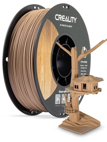 Creality Wood Filament PLA, 3D Printer Filament 1.75 mm, Smooth Silk Texture, Toughness, 1kg(2.2lbs)/Spool Printing Filament, for All FDM Printers (Wood)