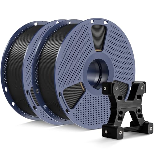 Official SUNLU PETG Filament 1.75mm, 2kg(4.4lbs) 3D Printer Filament Bundle, Strong Toughness, Better Layer Adhesion, Dimensional Accuracy +/- 0.02mm, Black+Black