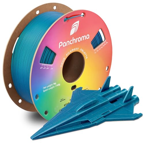 Polymaker Panchroma Blue Color Changing PLA, 1.75mm, 1KG, Glitter Starlight Neptune 3D Printer Filament, Hides Layer Lines, Easy to Print, Tangle Free, AMS Compatible, Works with Most FDM Printers