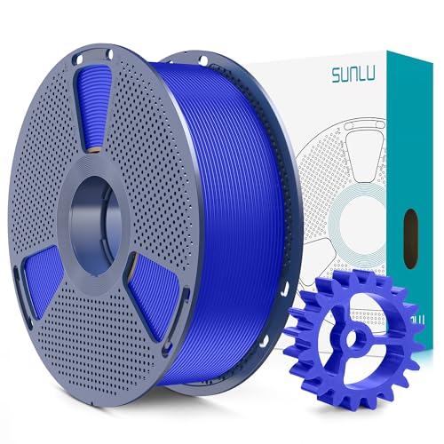 SUNLU PLA+2.0 3D Printer Filament, Upgrade PLA+ Filament 1.75mm, Tougher and Stronger, Neatly Wound Filament, Dimensional Accuracy +/-0.02mm, 1KG Spool(2.2lbs), Klein Blue