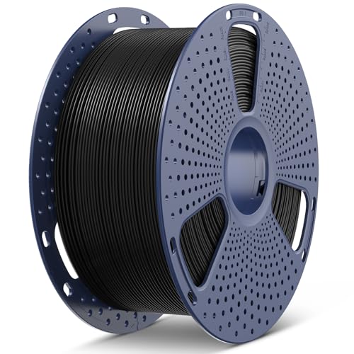 SUNLU 3KG PLA+2.0 3D Printer Filament, Large Spool(6.6lbs) PLA+ Filament 1.75mm, Tougher and Stronger, Dimensional Accuracy +/-0.02mm, 3KG/1 Spool, PLA+ Black