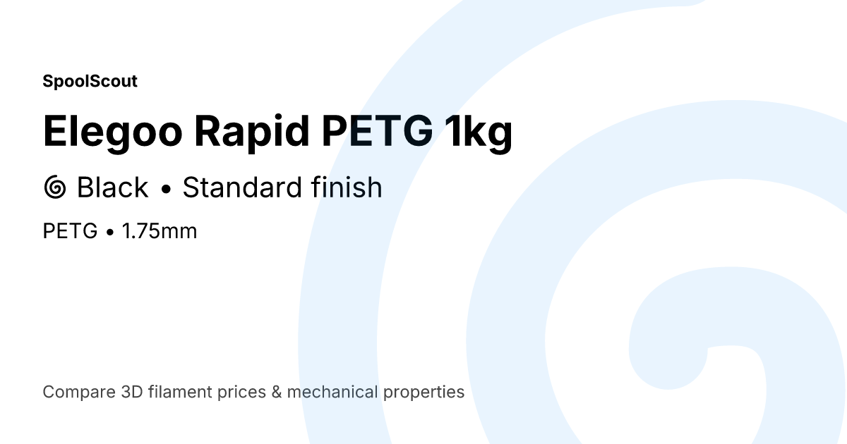 Elegoo Rapid PETG Black - SpoolScout